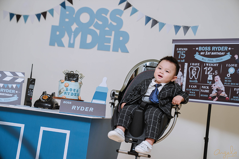 【寶寶寫真】寶貝老闆BOSS Ryder主題：很有派頭的一週歲寫真紀錄