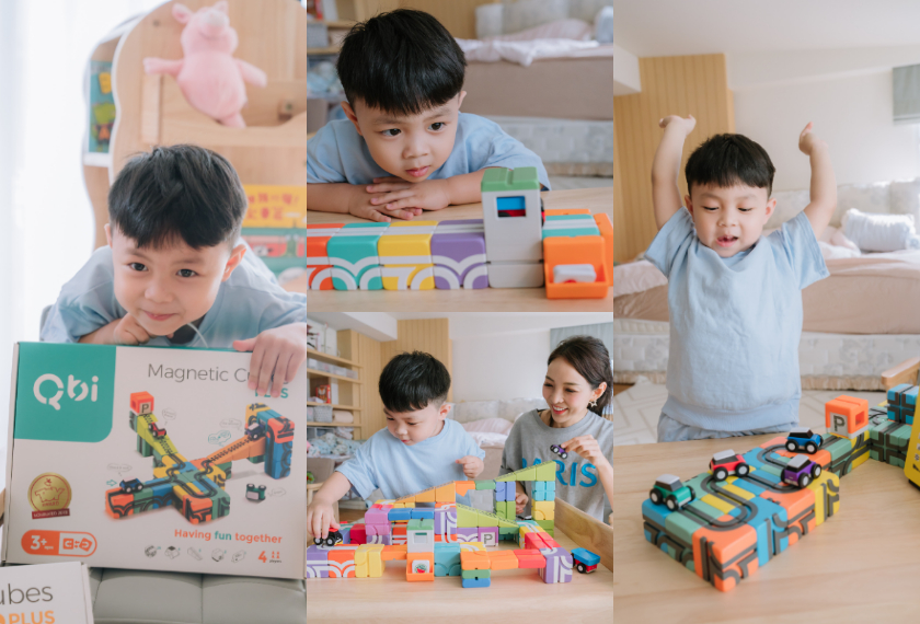 【育兒】Qbi益智軌道磁吸玩具～車車控的愛♥充滿創造跟建構力的全家同樂玩具