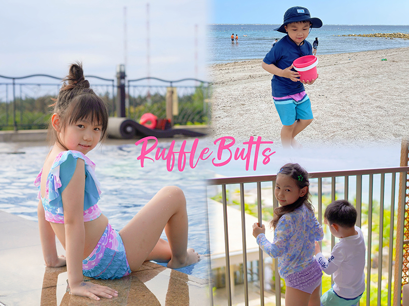 【夏日戲水】泳池畔的焦點～最可愛的美國Ruffle butts 兒童防曬泳裝