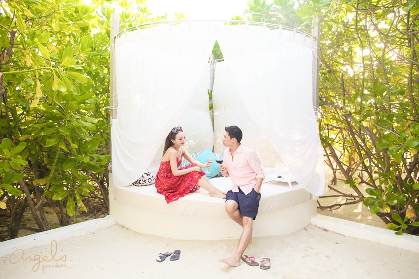 【2015蜜月】Velassaru♡超浪漫沙灘晚餐Island Dining以及一周一次免費的酒類暢飲